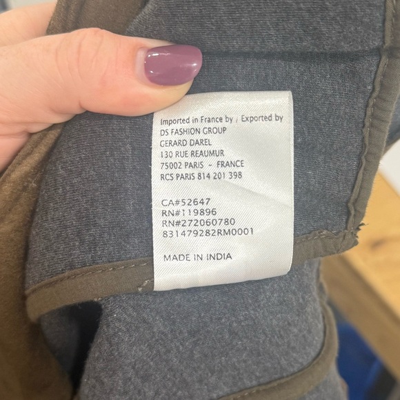 Gerard Deral Maud Suede Biker Jacket in Dark Brown size FR 36, US Small - Picture 7 of 7